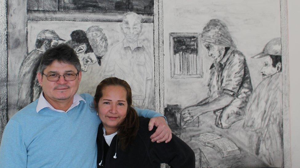 Lindolfo Carballo and Daisy Sánchez at the Wheaton Welcome Centre