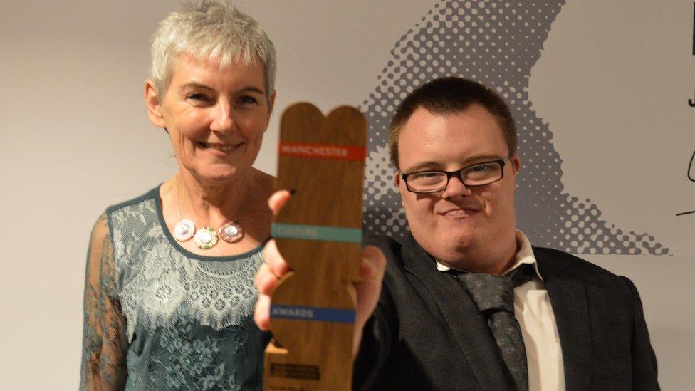 Dominic Bennett and Ann Tarpey at Manchester Culture Awards