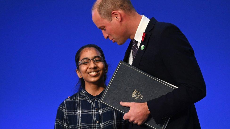 Vinisha Umashankar and Prince William.