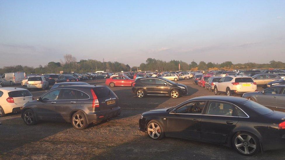 Balmoral show car park queue