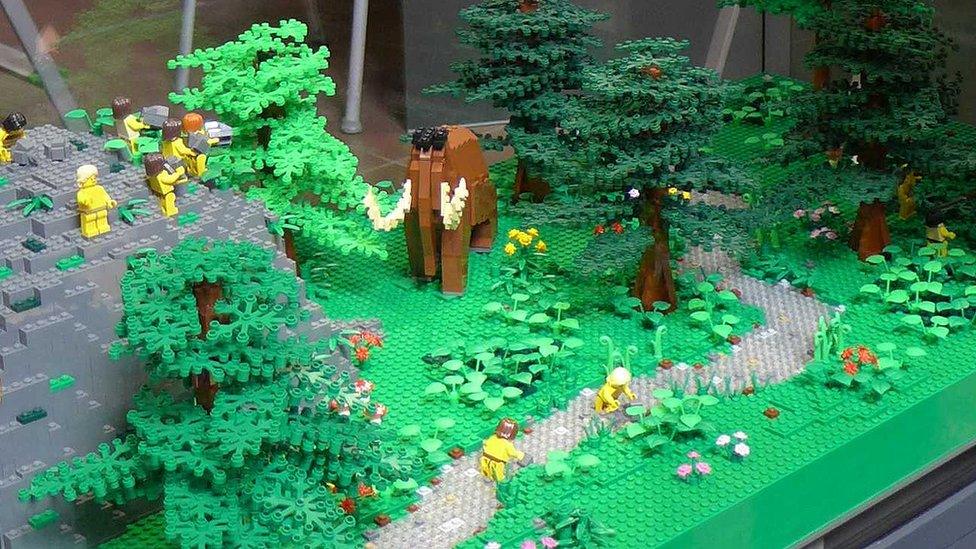 A Lego exhibit in Frankfurt Archaeological Museum