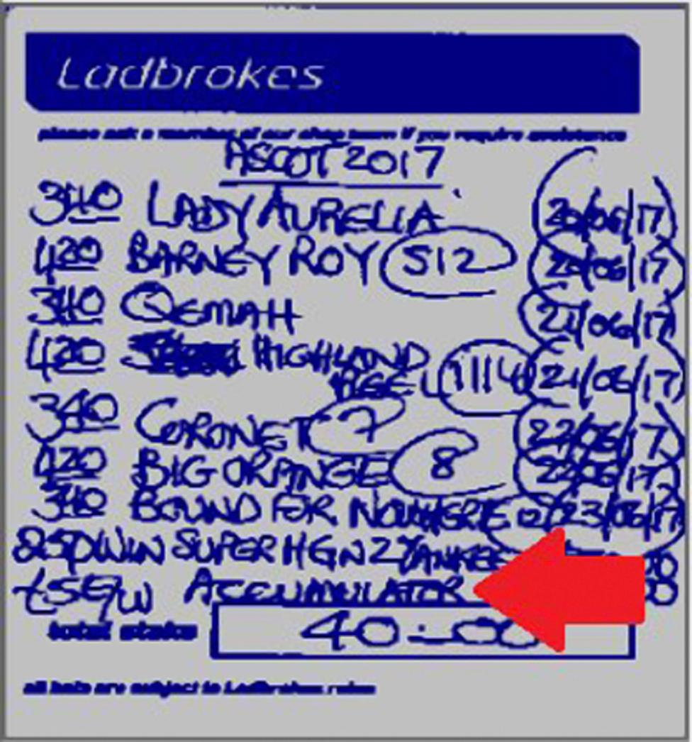 the betting slip