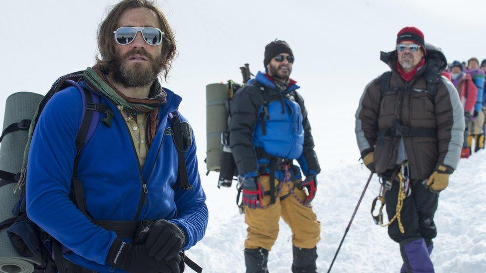 Jake Gyllenhaal and Josh Brolin in a film still from Everest