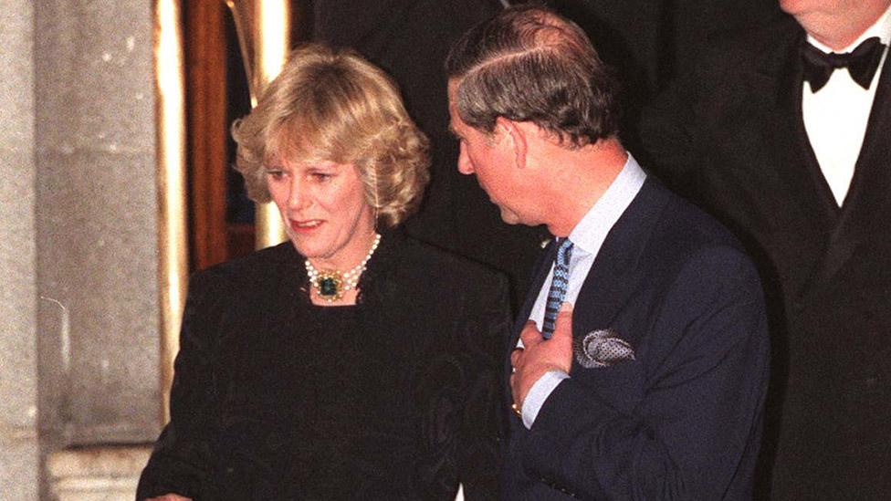 Charles and Camilla outside the Ritz Hotel, 1999