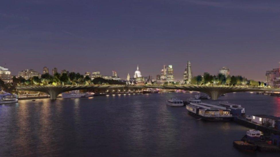 Artist's impression of the Garden Bridge