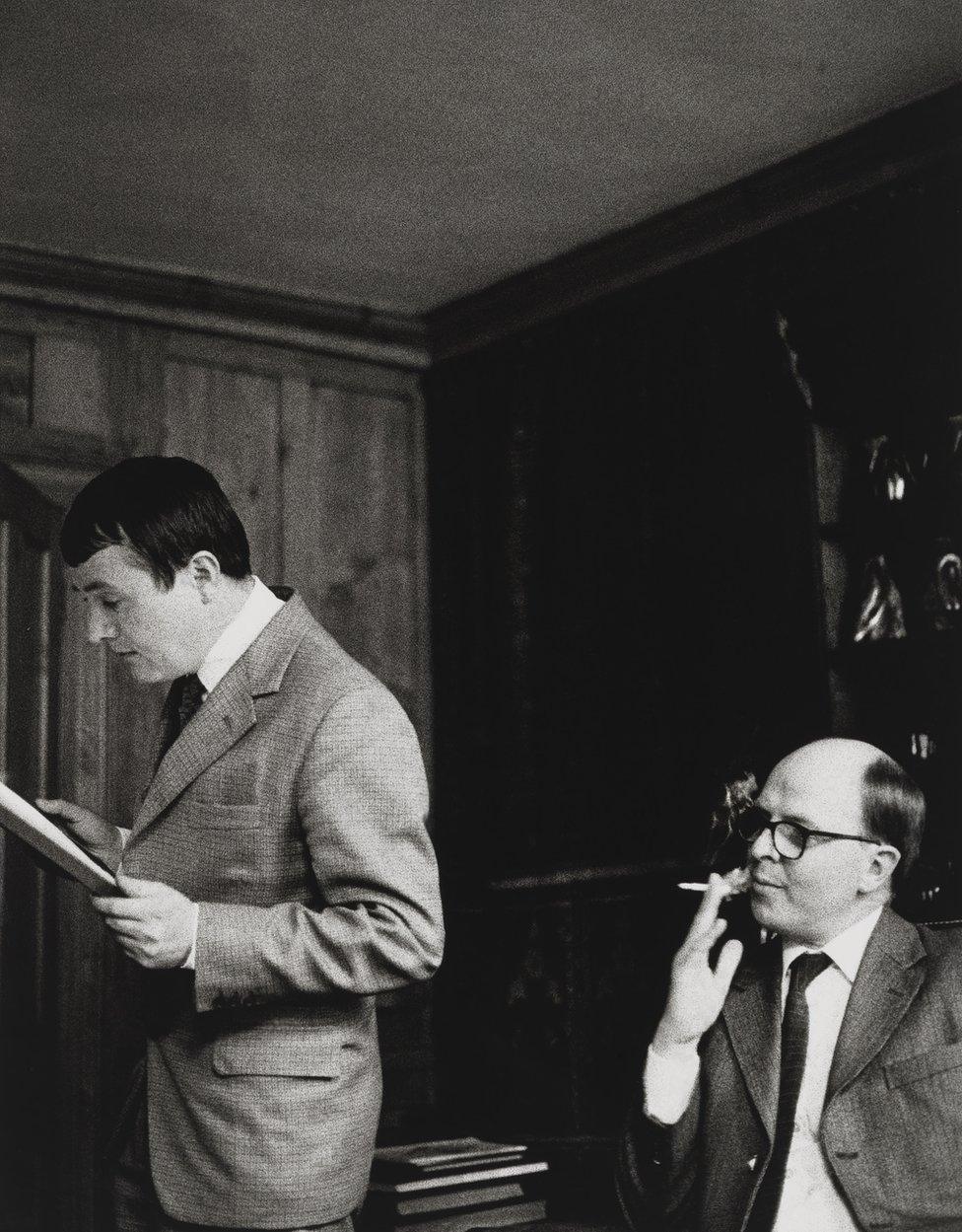 Gilbert & George sit in their London flat, c.1981–82