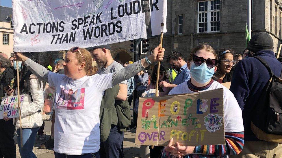 Scottish Parliament climate strike