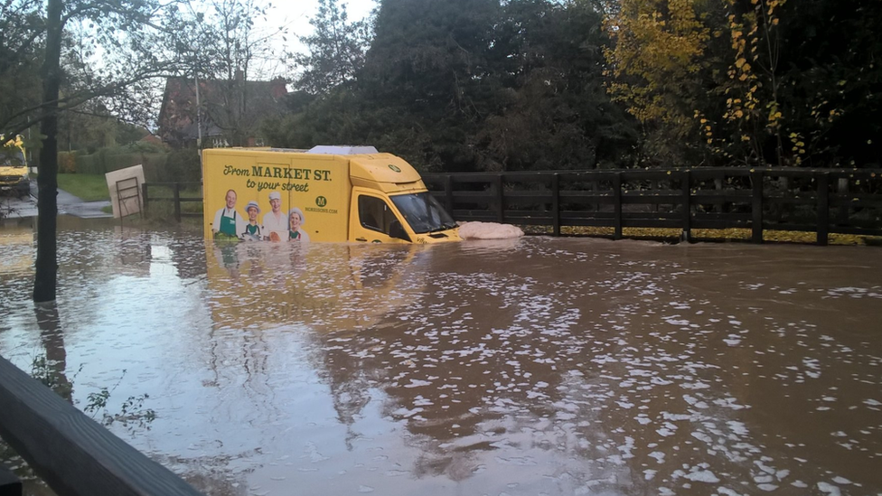 Morrisons van in Rufford