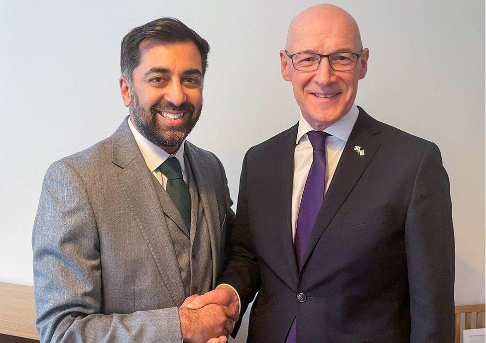 Humza Yousaf and John Swinney