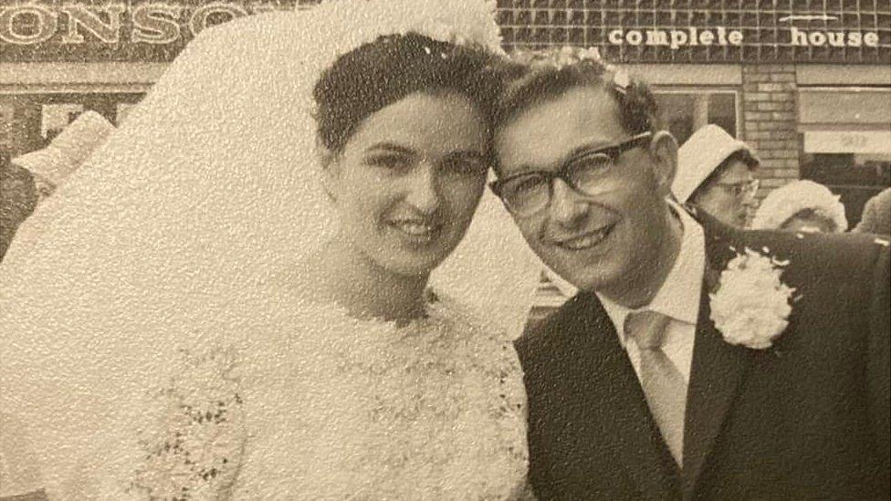 Margaret and John Lawes on their wedding day