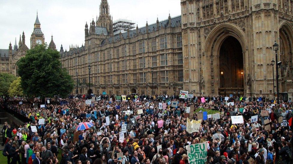 Pro-EU rally in Westminster