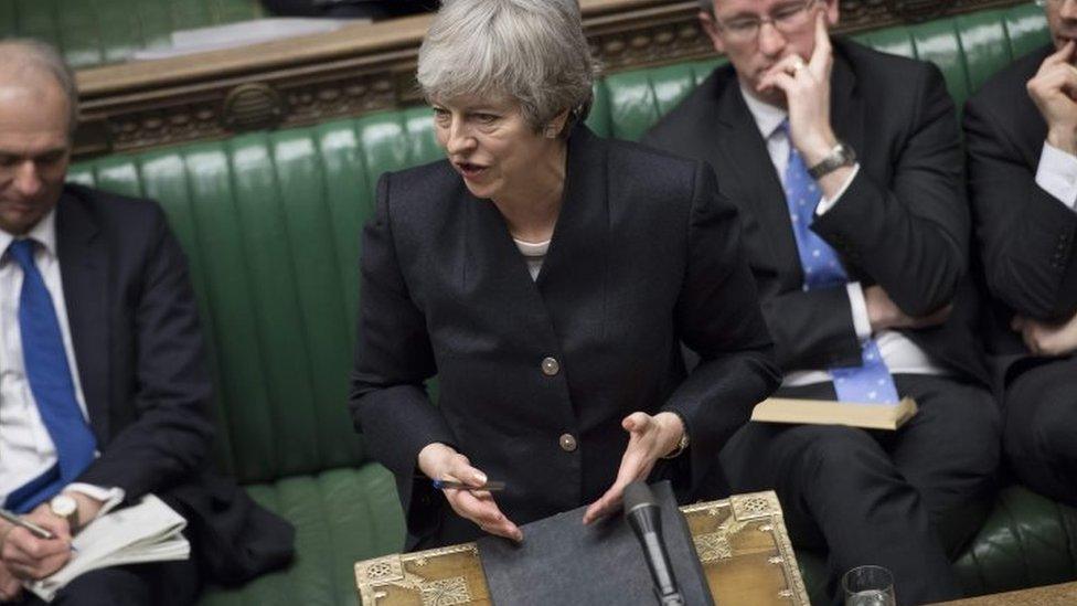 Theresa May in the House of Commons