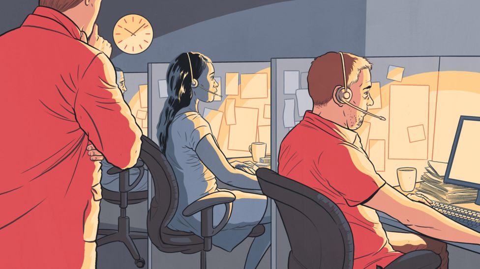 An illustration of staff at work at the Home Office