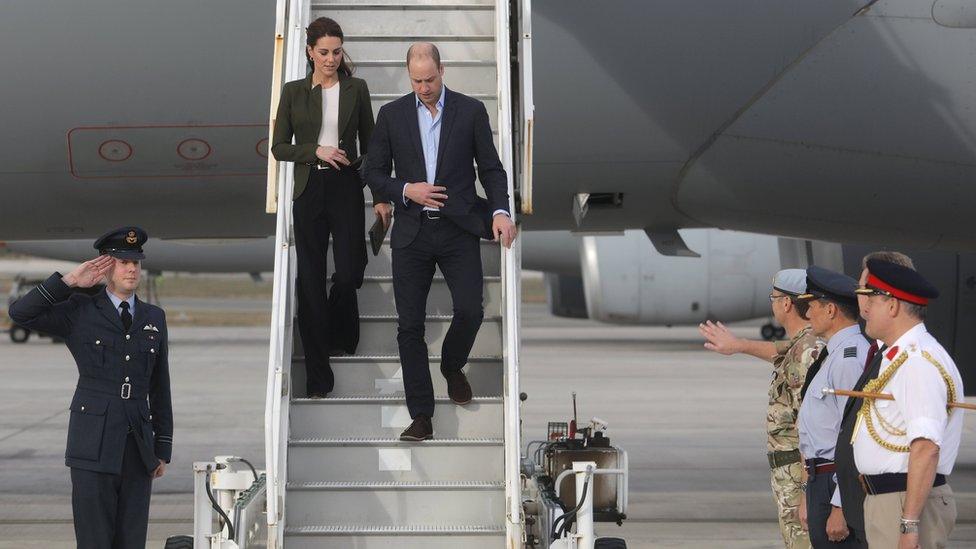 The Duke and Duchess of Cambridge at RAF Akrotiri base