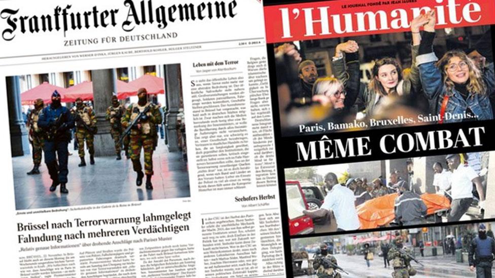 German and French front pages