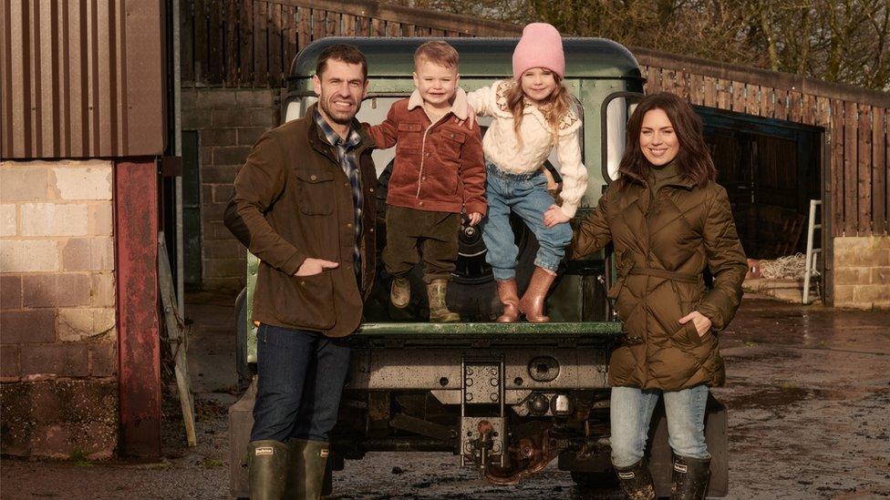 Kelvin Fletcher and his wife Liz, with daughter Marnie and son Milo