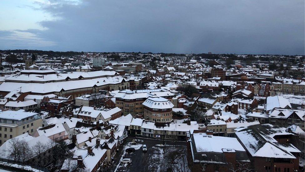 View over Ipswich