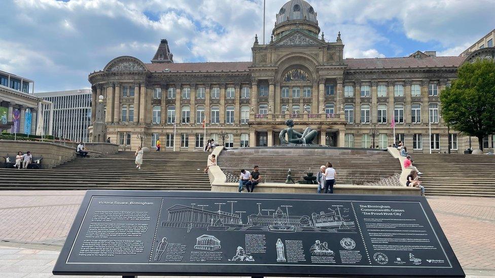 The plaque in Victoria Square