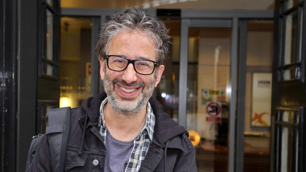 David Baddiel outside the BBC