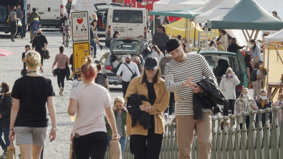 Farmer's market, Vltava embankment