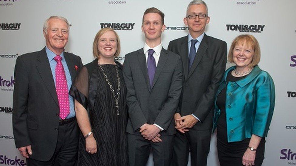 Neil and family at the Stroke Association’s Life After Stroke Awards