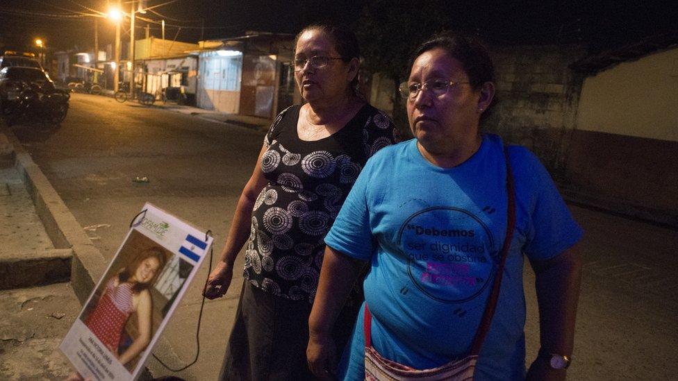 Mercedes Lemus (left) stands next to Anita Zelaya (right)