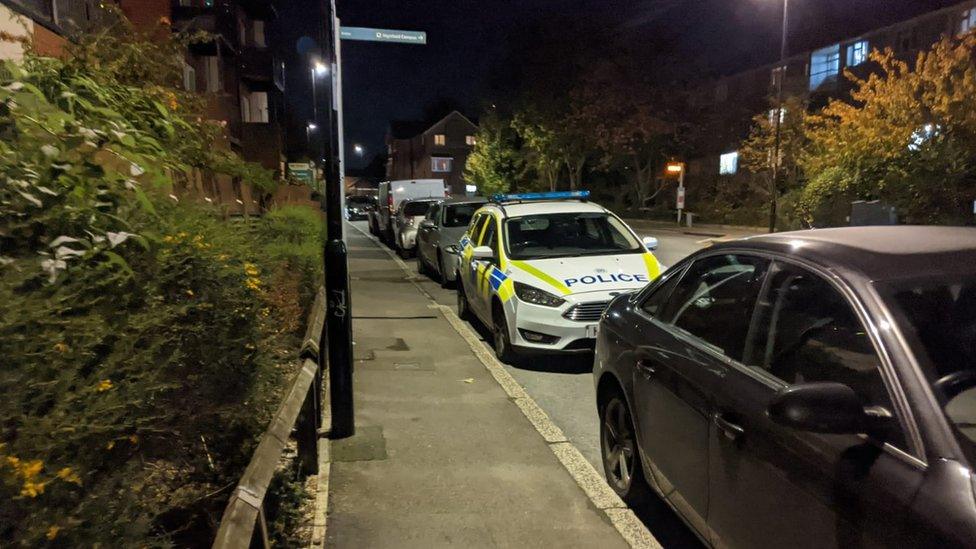 Police car outside address on Portswood Road