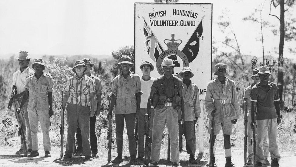 Volunteer guard in British Honduras