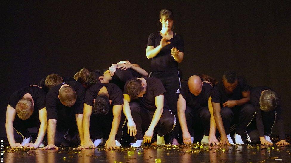 Ostersunds players perform