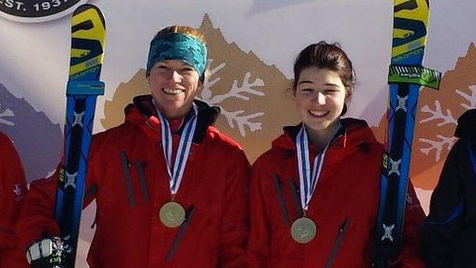 British para skiiers Jennifer Kehoe and Menna Fitzpatrick