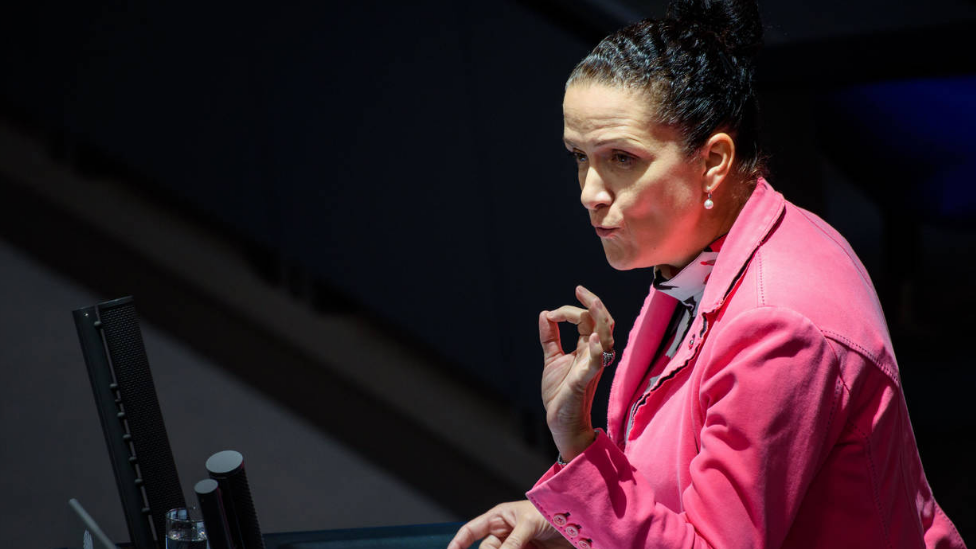 Nicole Höchst, pictured in the German Bundestag.