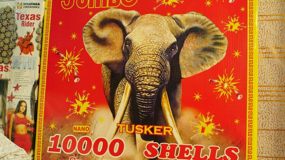 The Jumbo Tusker box features a large elephant on a red background