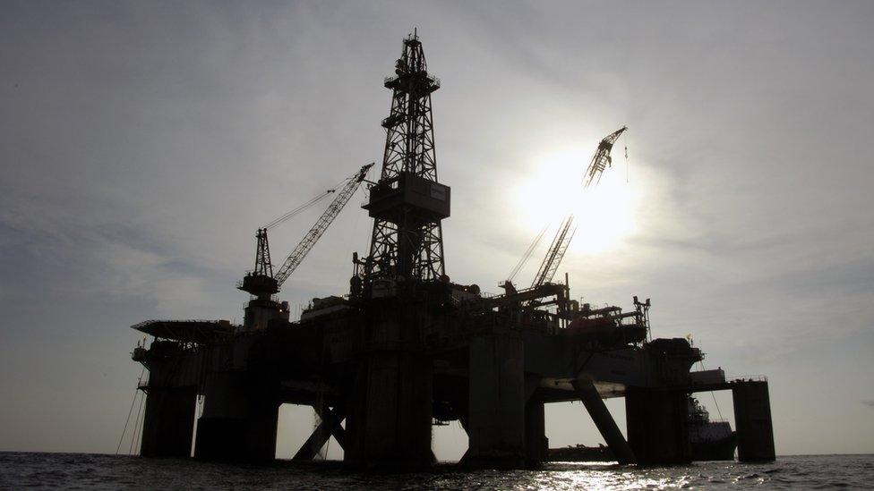 oil platform off the coast of Angola