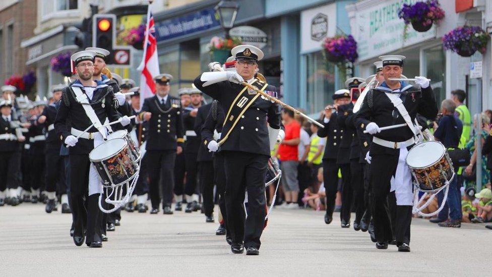 Sailors on parade