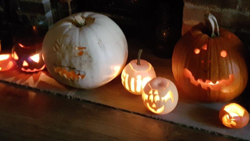 Lots of pumpkins carved