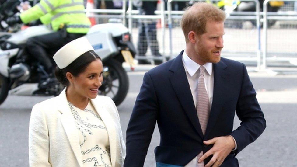 Meghan, Duchess of Sussex and Prince Harry, Duke of Sussex attend the Commonwealth Service on Commonwealth Day at Westminster Abbey