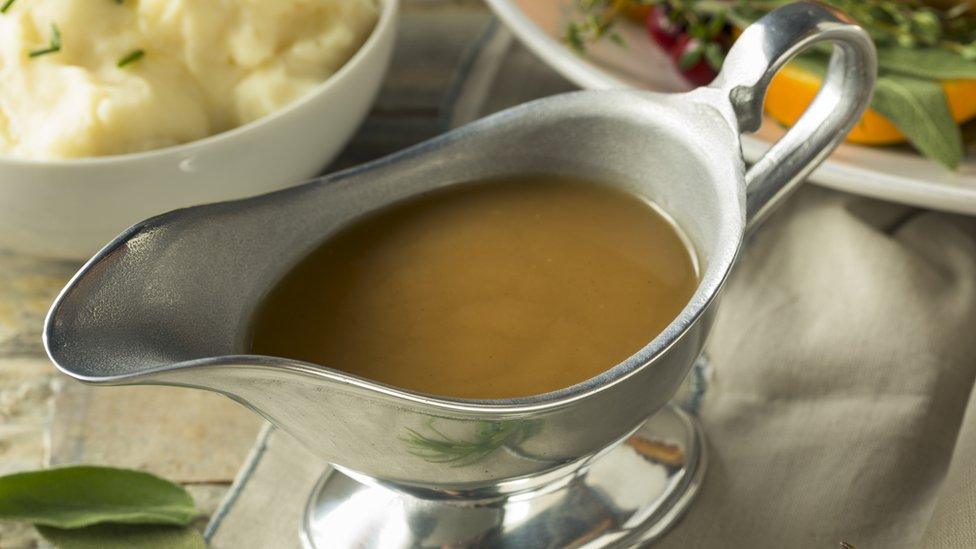 A saucer of gravy