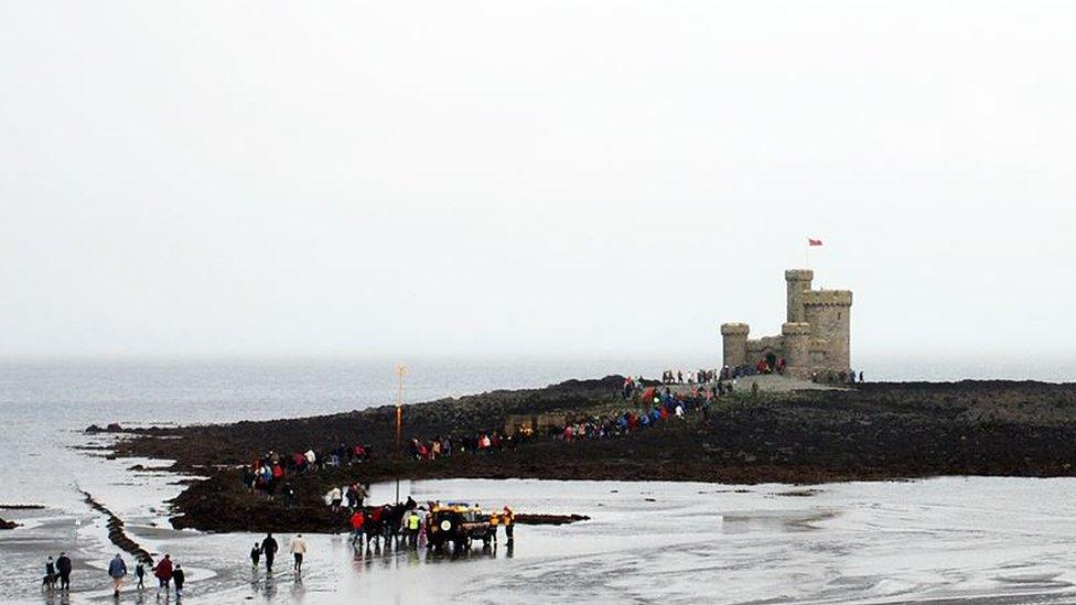 The annual walk to the Tower of Refuge