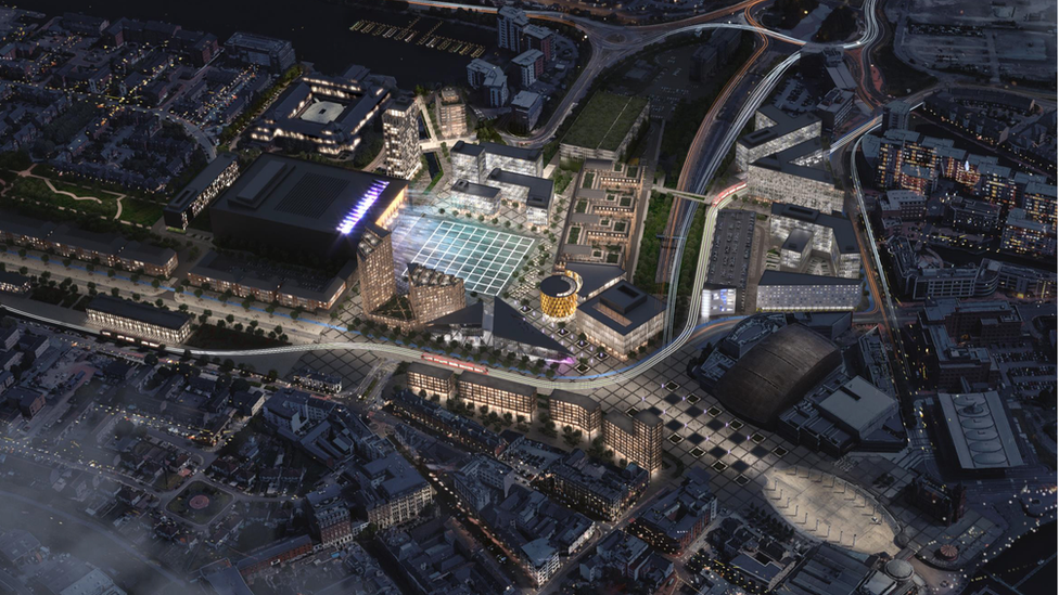 Artist impression of Atlantic Wharf Development