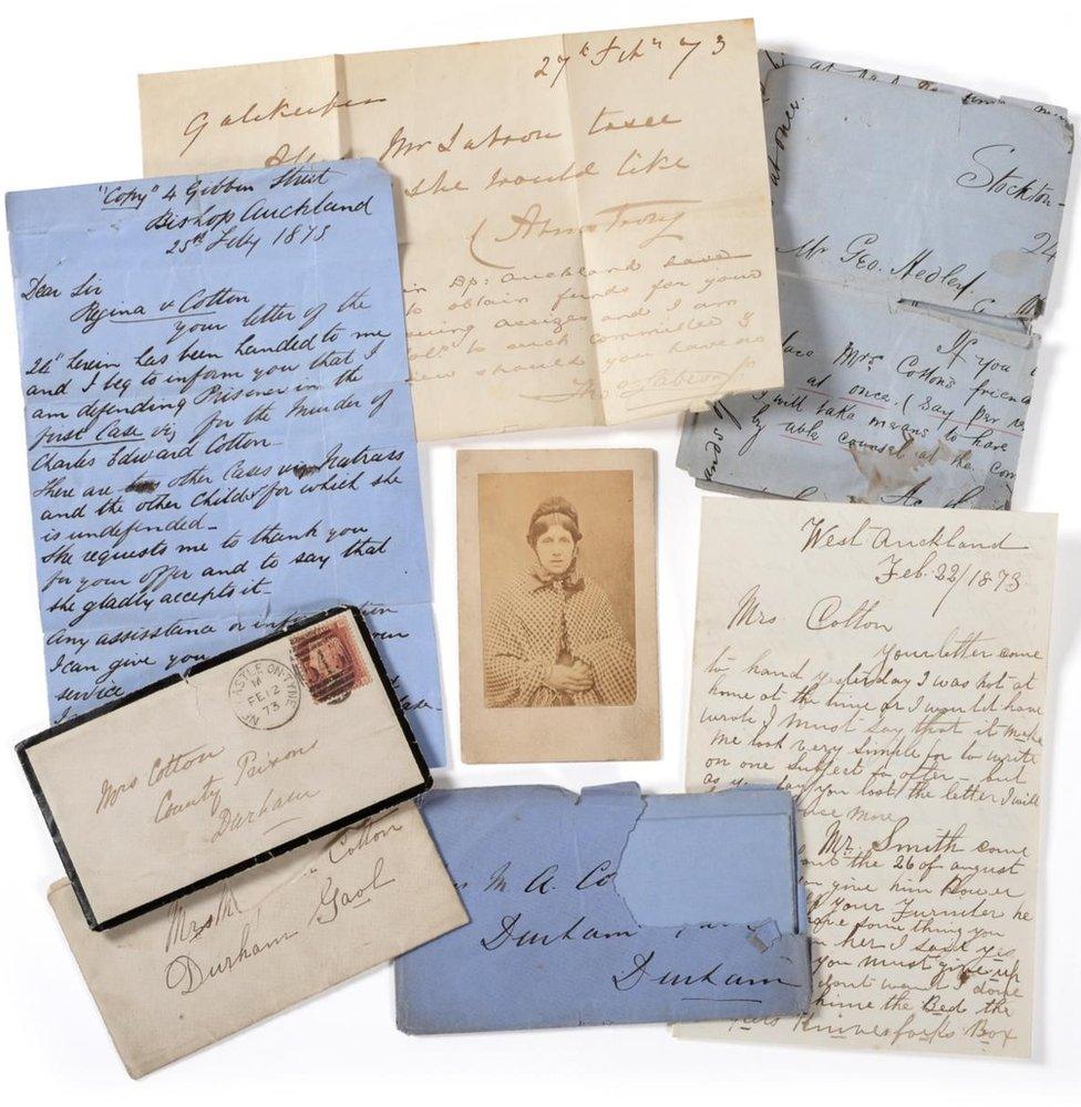 The letters were presumed to have been taken from Mary Ann Cotton's cell after her execution