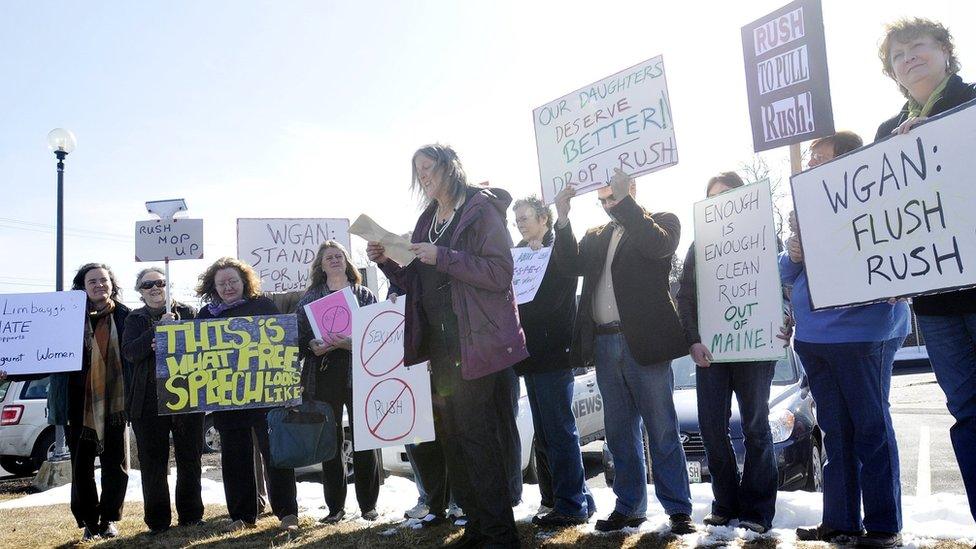 Limbaugh protesters