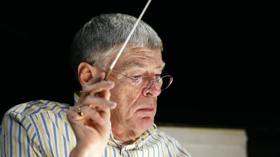 Sir Jeffrey during a rehearsal of the Benjamin Britten opera "Billy Budd" in Paris in 2010