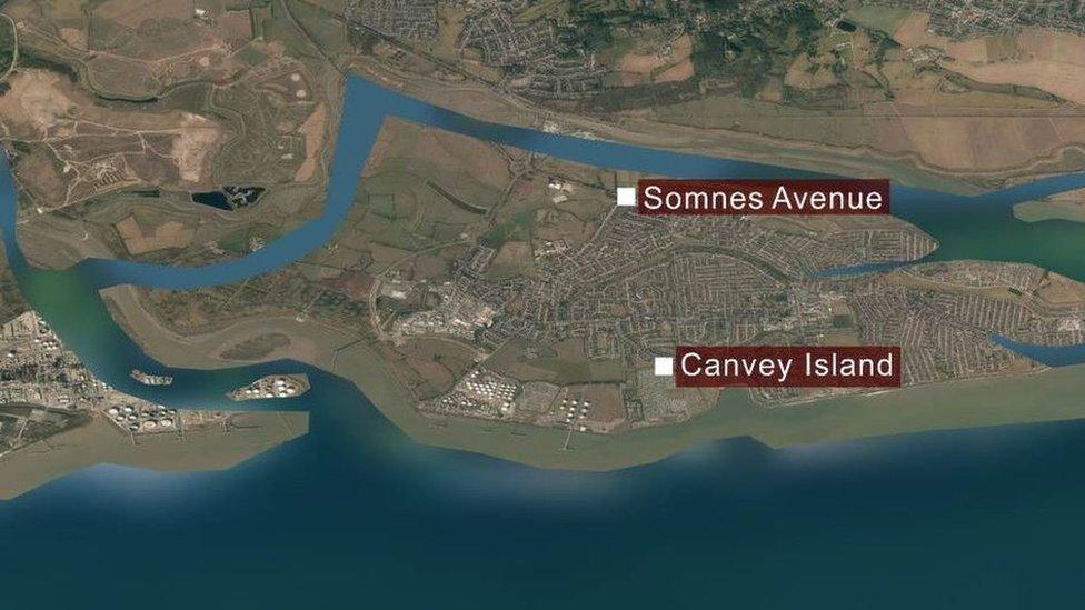 Map of Canvey Island