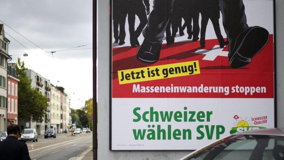 SVP anti-mass immigration poster, 13 Oct 11