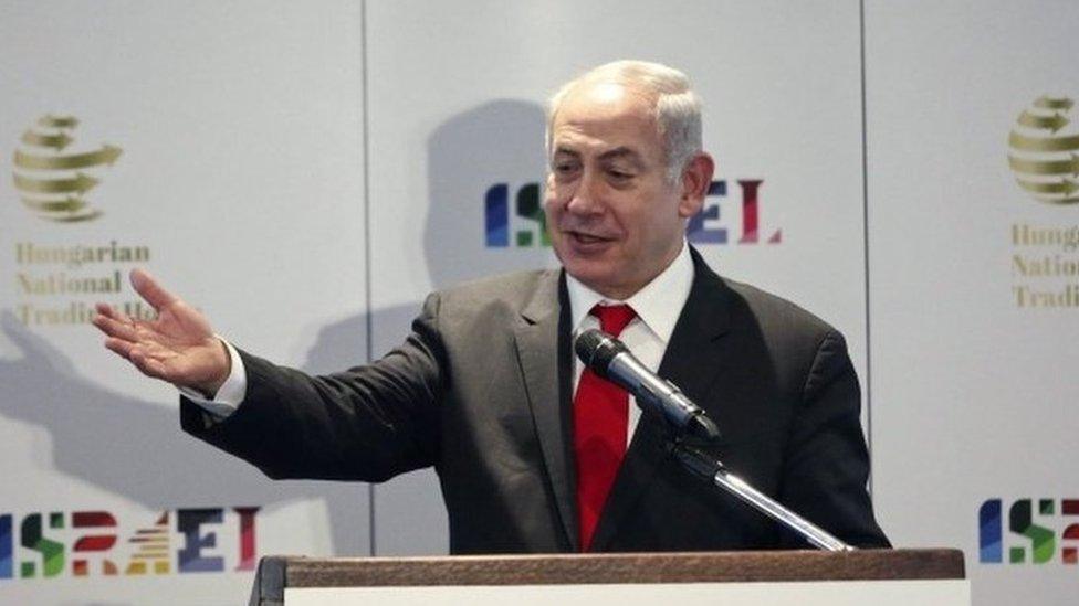 Israeli Prime Minister Benjamin Netanyahu delivers a speech during the Hungary-Israel Business Forum at the Ritz-Carlton Hotel in Budapest, Hungary, 19 July 2017