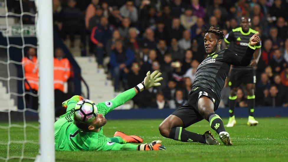 Batshuayi scoring the winning goal.