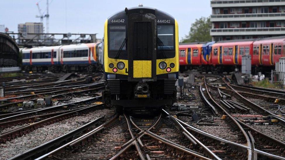 Trains at London's Waterloo Station