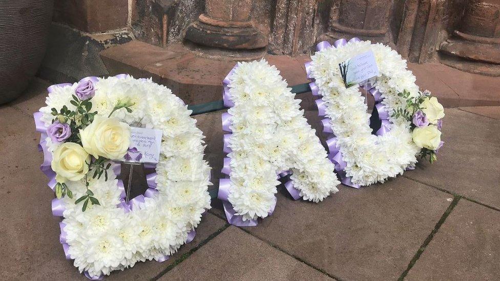 Flowers at the funeral