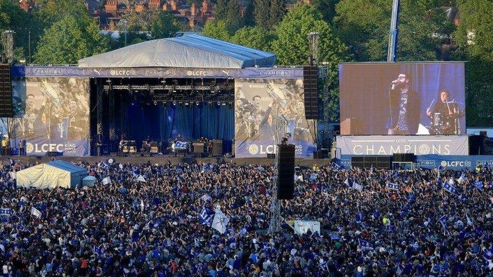 Kasabian on stage