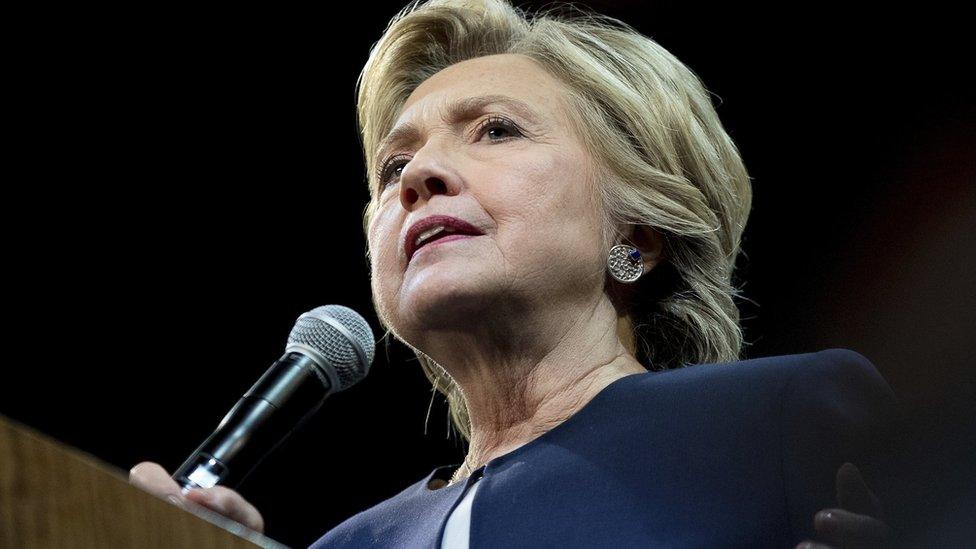 Democratic presidential candidate Hillary Clinton speaks at fundraiser at Civic Center Auditorium in San Francisco, Thursday, Oct 13, 2016